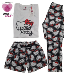 Pijama 3 en 1 Kitty Negro