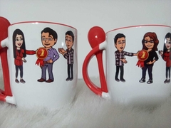 Taza cerámica  con cuchara personalizada  vs colores - comprar online