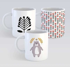 TAZA CERÁMICA FLORES - tienda online