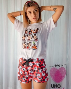 Pijama de verano Mickey Caras - Uno+Uno