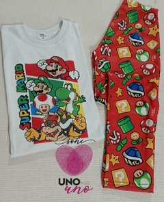 Pijama de Invierno Mario bross Adultos y ninos