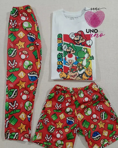 Combo Mario Bross Short + Remera + Pantalón + colita