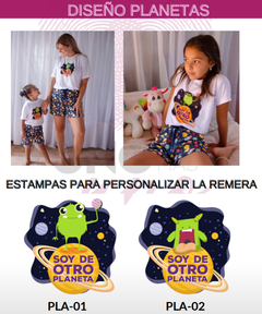 Pijama planetas verano niños y adultos - Uno+Uno