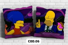 Imagen de combo 2 almohadones de los simpsons san valentin