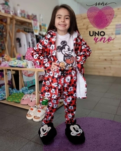 Combo Pijama + Bata Mickey Rojo