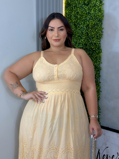 Vestido Nalva Amarelo Manteiga