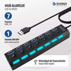 Hub USB Suono - 7 Puertos - Multigamma