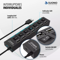 Hub USB Suono - 7 Puertos en internet