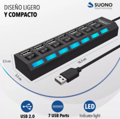 Hub USB Suono - 7 Puertos - comprar online