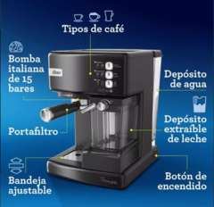 Cafetera expreso Oster - PrimaLatte - comprar online