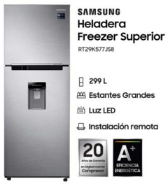 Heladera Samsung con dispenser - 299Lts - comprar online