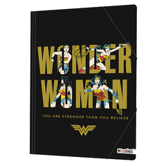 CARPETA OFICIO C/ELÁSTICO WONDER WOMAN "MOOVING"