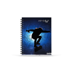 CUADERNO 16X21 TAPA DURA RAYADO SKATE ON