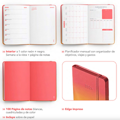 AGENDA 2024 MOOVING SEMANA A LA VISTA 15x21 NEON - buy online