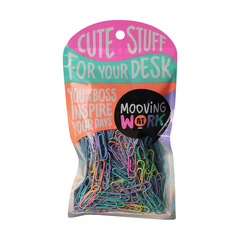 PAPER CLIPS 33MM NEON - AT WORK MANIA 300PC.