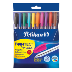 BOLIGRAFO PELIKAN POINTEC x 10 SURTIDO