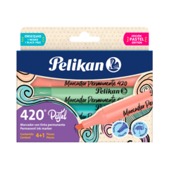 MARCADORES PELIKAN 420 PASTEL x 5 COL.