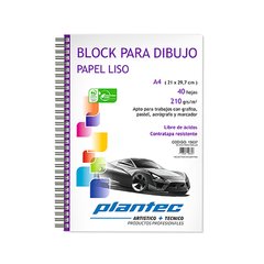 BLOCK PLANTEC TEXTURADO ESPIRALADO A4 210GR. 40H. - comprar online