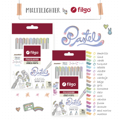 RESALTADOR FILGO MULTILIGHTER x 10 PASTEL PACK - comprar online