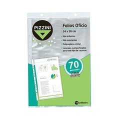 FOLIOS PIZZINI OFICIO 70MIC. x 10U.