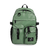 MOCHILA CHIMOLA 24 MULTIBOLSILLO NEUTRA 17 PULGADAS ESPALDA - GREEN