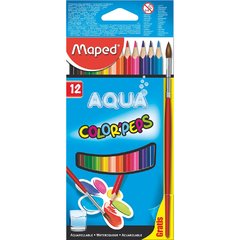 LAPIZ MAPED COLORPEPS AQUA x 12L + PINCEL