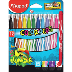 MARCADORES MAPED COLORPEPS JUNGLE x 12U.