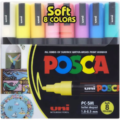 Marcadores Posca Uni Pc 1m X8 Colores Soft Pastel