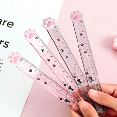 REGLA DE PLASTICO CAT PAWS GLITTER ♥ 15CM en internet