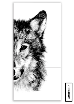 Tríptico simple Lobos 117 - comprar online
