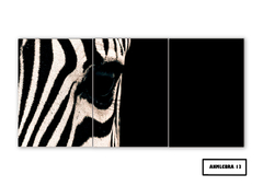 Tríptico simple Cebras 13 - comprar online