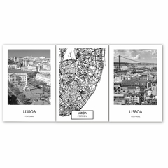 Tríptico simple Mapas y Ciudades Nórdicos Modelo 16