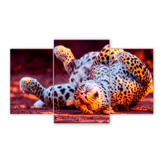 Tríptico escalonado Leopardos 53