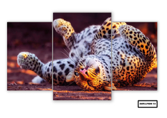 Tríptico escalonado Leopardos 53 - comprar online