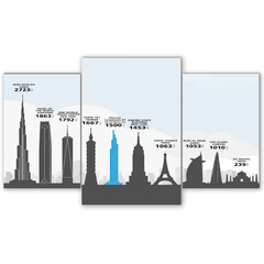 Tríptico escalonado Ciudades Varias 57