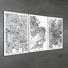Tríptico simple Mapas Nórdicos Modelo 5 - 6 - comprar online