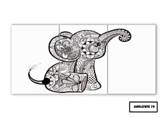 Tríptico simple Elefantes 79 - comprar online