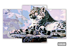 Tríptico escalonado Leopardos 82 - comprar online