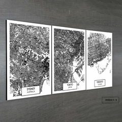 Tríptico simple Mapas Nórdicos Modelo 5 - 8 - comprar online