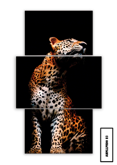Tríptico escalonado Leopardos 83 - comprar online