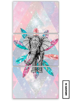 Tríptico simple Elefantes 90 - comprar online