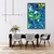 Quadro Decorativo Pinceladas Azul com Detalhes Verde na internet