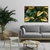 Quadro Decorativo Folhas Verde e Dourada