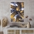 Quadro Abstrato Pinceladas Douradas - Moldura Maringá - Quadros Decorativos