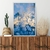 Quadro Decorativo Abstrato Azul com Detalhes Dourado na internet