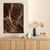 Quadro Decorativo Abstrato Fios de Ouro - Moldura Maringá - Quadros Decorativos