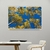 Quadro Decorativo Árvores Folhas Amarelas Fundo Azul