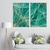 Dupla de Quadros Abstrato Dente de Leão Fundo Verde - Moldura Maringá - Quadros Decorativos