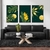 Trio de Quadros Decorativos Flores Verdes e Costela de Adão - Moldura Maringá - Quadros Decorativos