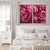 Dupla de Quadros Flores Pink - Moldura Maringá - Quadros Decorativos